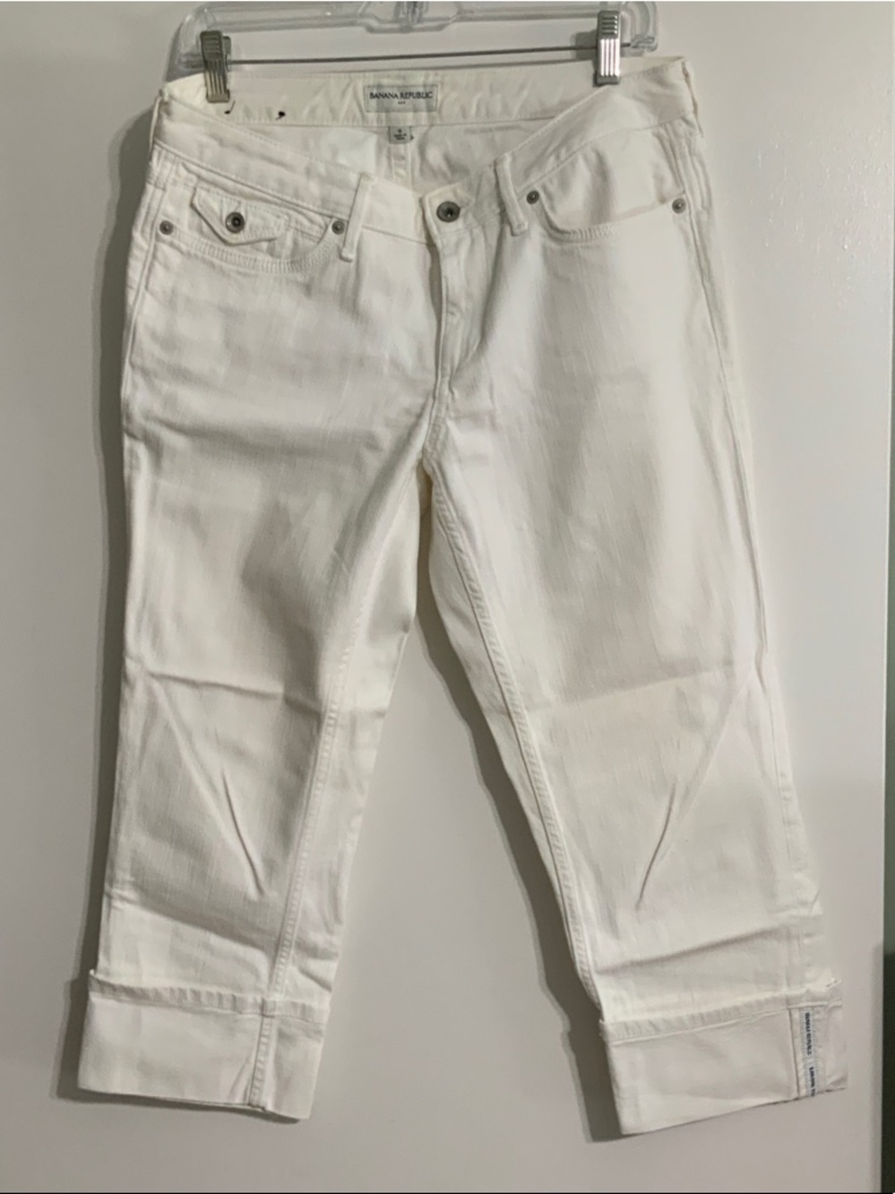 Banana Republic White Cropped Ankle Jeans